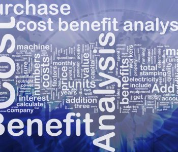 Background concept wordcloud illustration of cost benefit analysis international